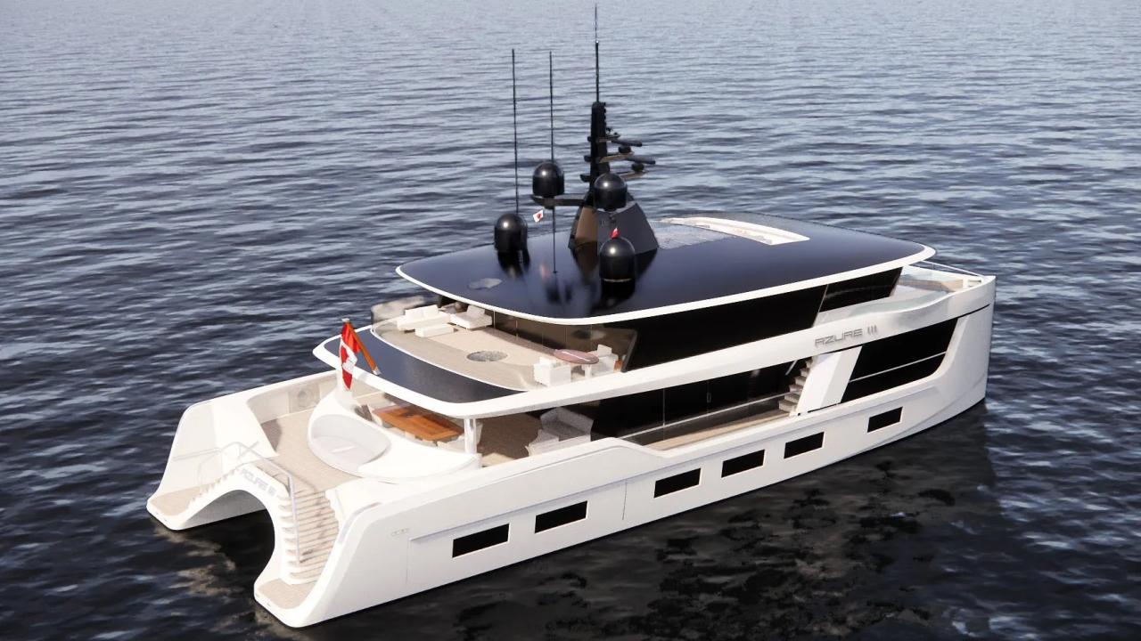 Granocean presenta i rendering del nuovo catamarano Azure III da 32 metri